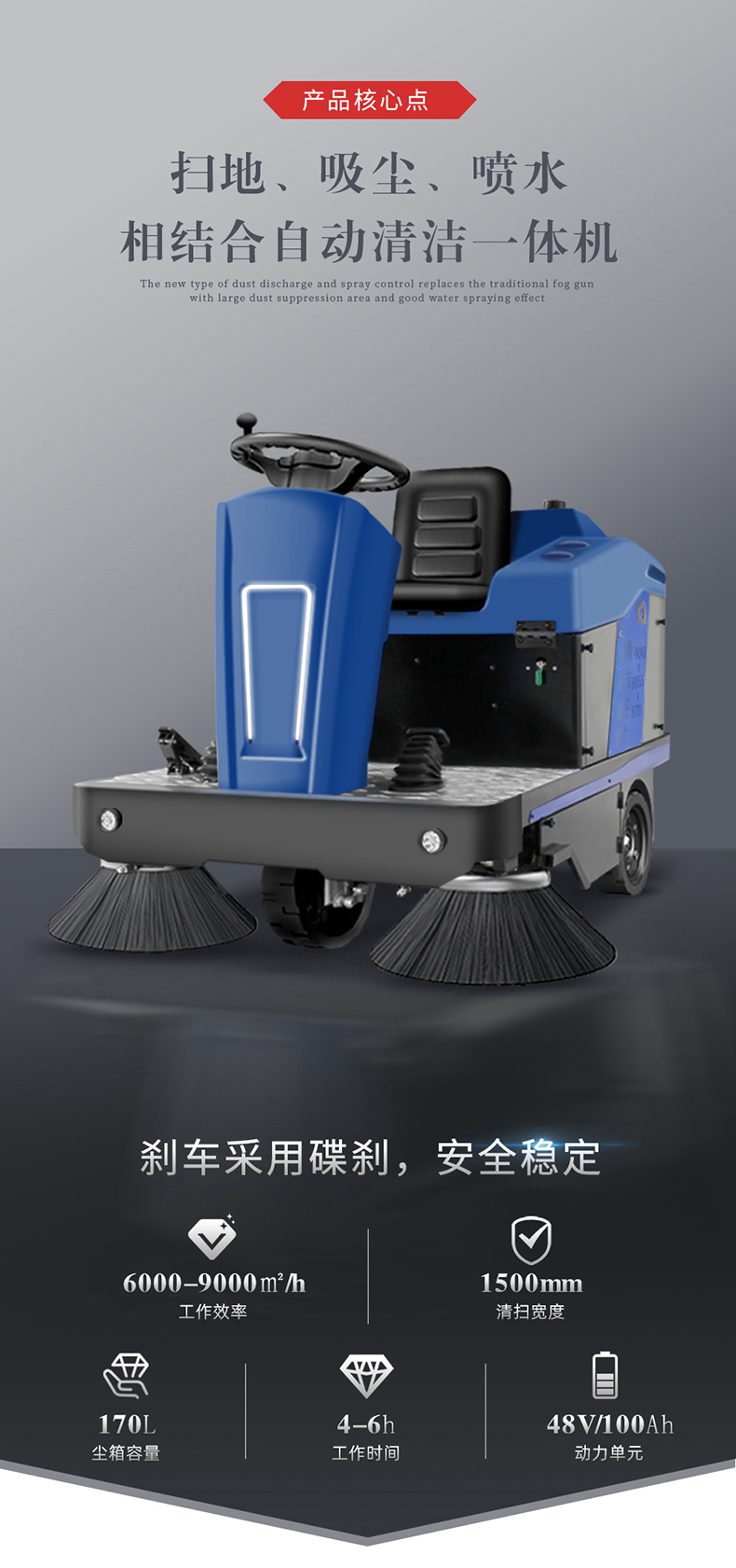 工業(yè)掃地車鼎潔盛世DJ1500掃地機(jī)66