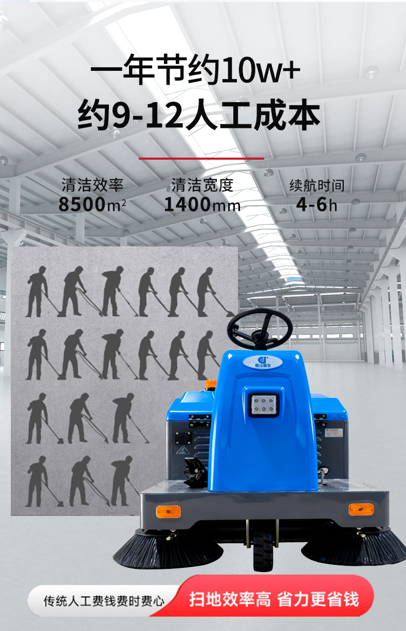 鼎潔盛世駕駛式掃地機(jī) DJ1400AN33