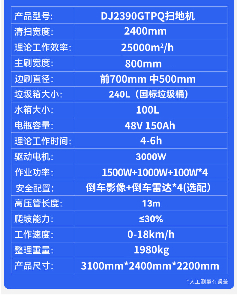 鼎潔盛世掛桶掃地車 DJ2390GTPQ69